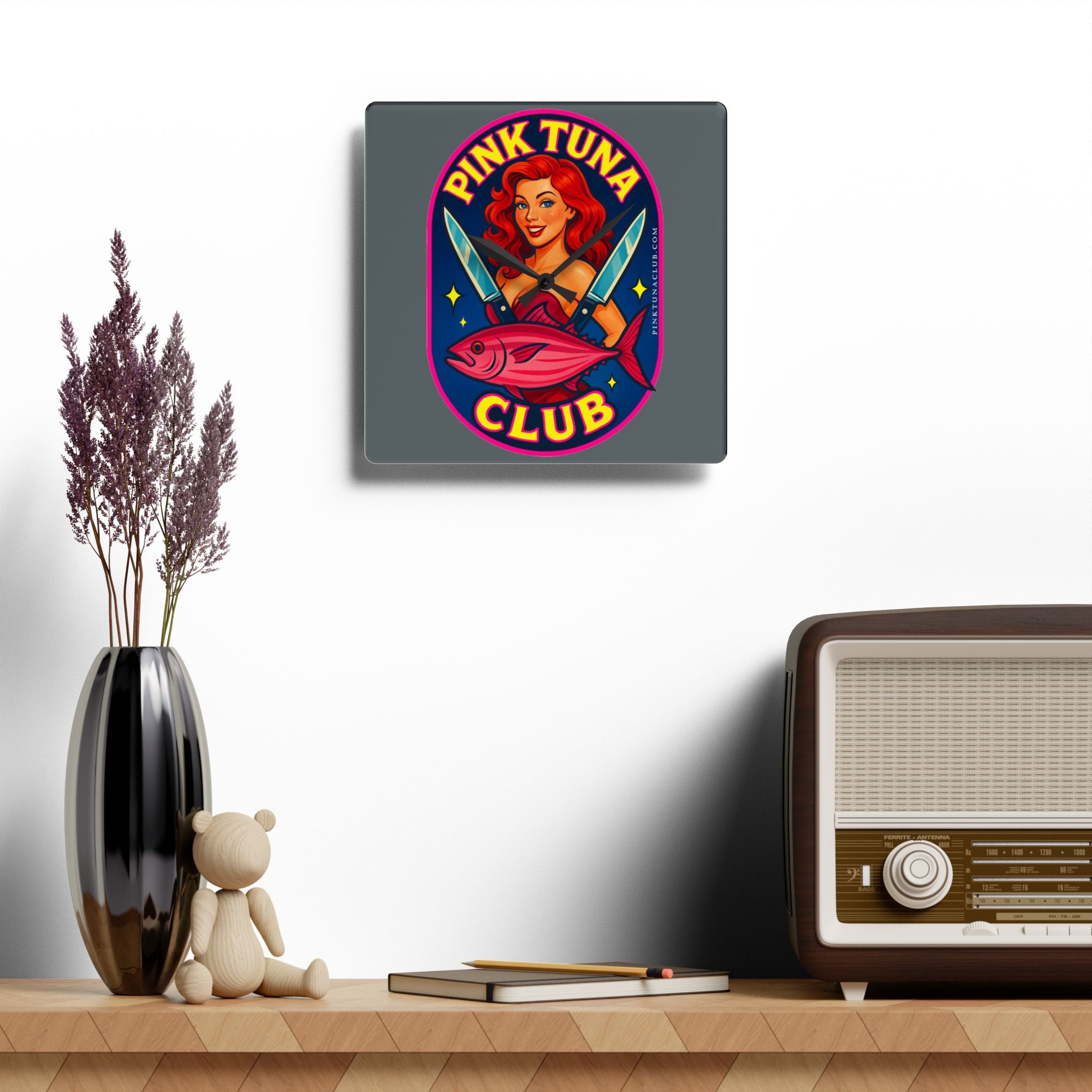 Pink Tuna Club / Trident-G Acrylic Wall Clock