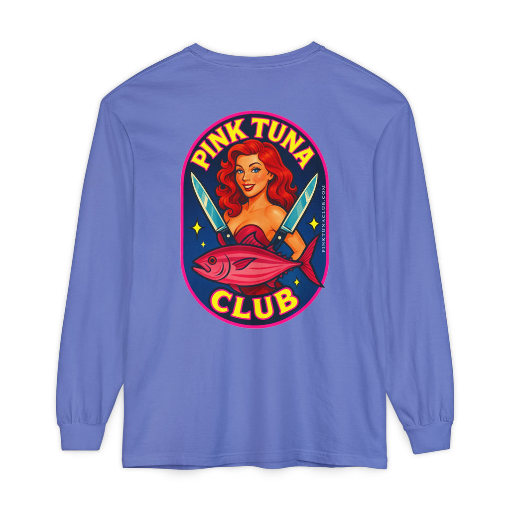 Pink Tuna Club Long Sleeve Tee.  Unisex