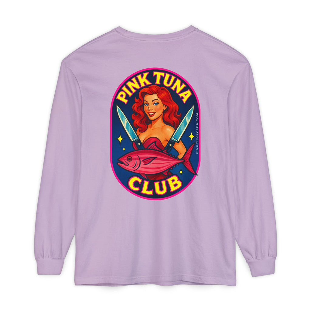 Pink Tuna Club Long Sleeve Tee.  Unisex