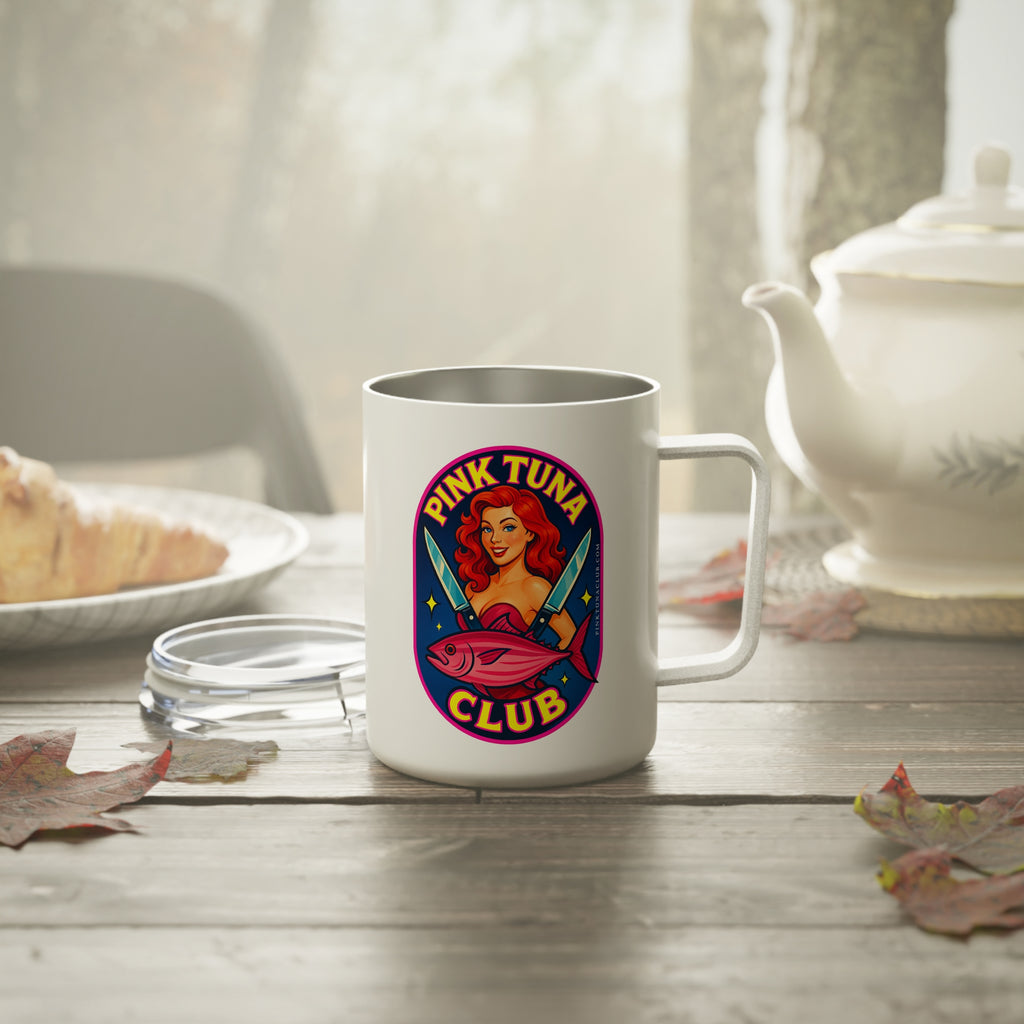 10oz Insulated Coffee Mug — Pink Tuna Club/Trident-G