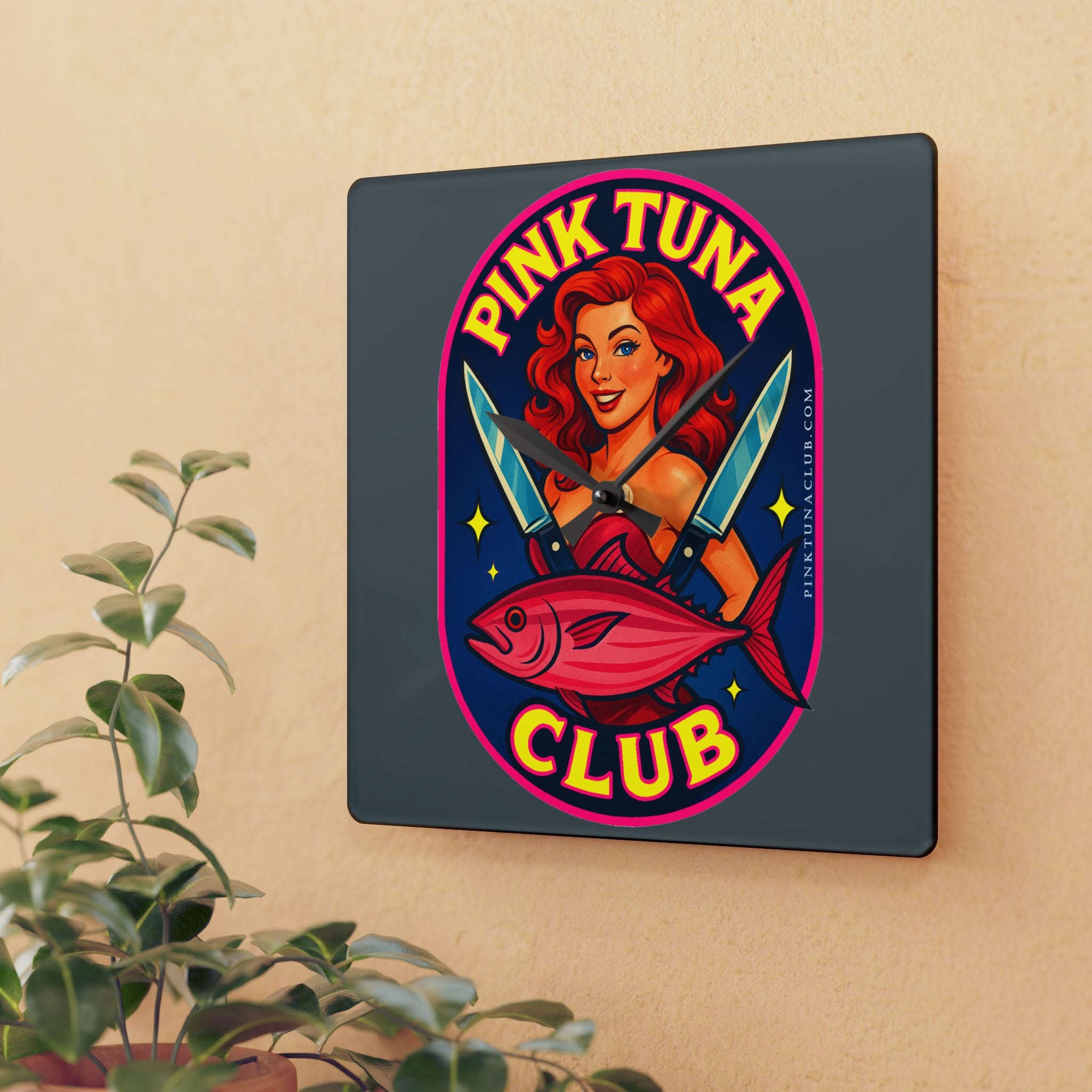 Pink Tuna Club / Trident-G Acrylic Wall Clock