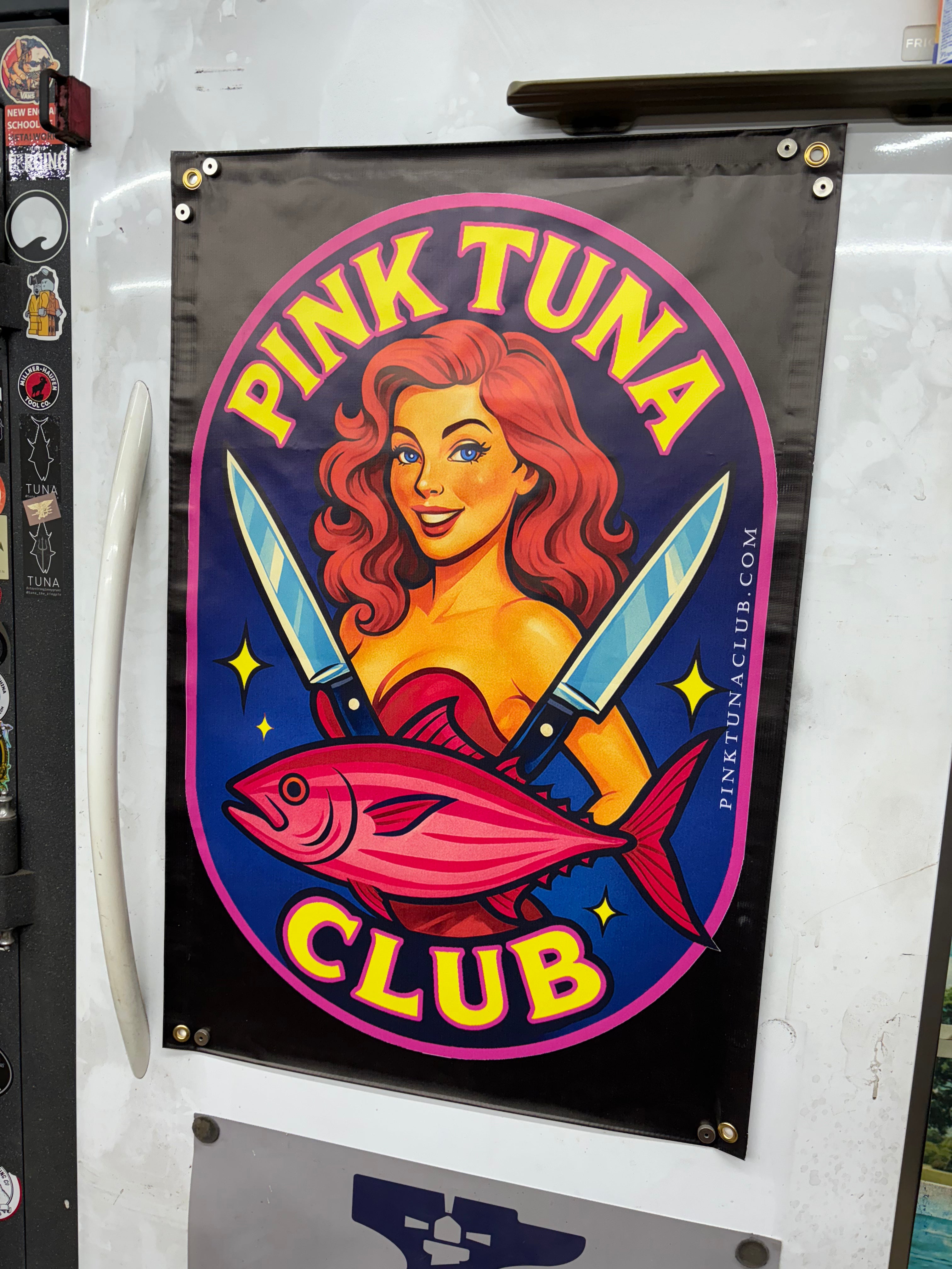 Vinyl Banner Pink Tuna Club