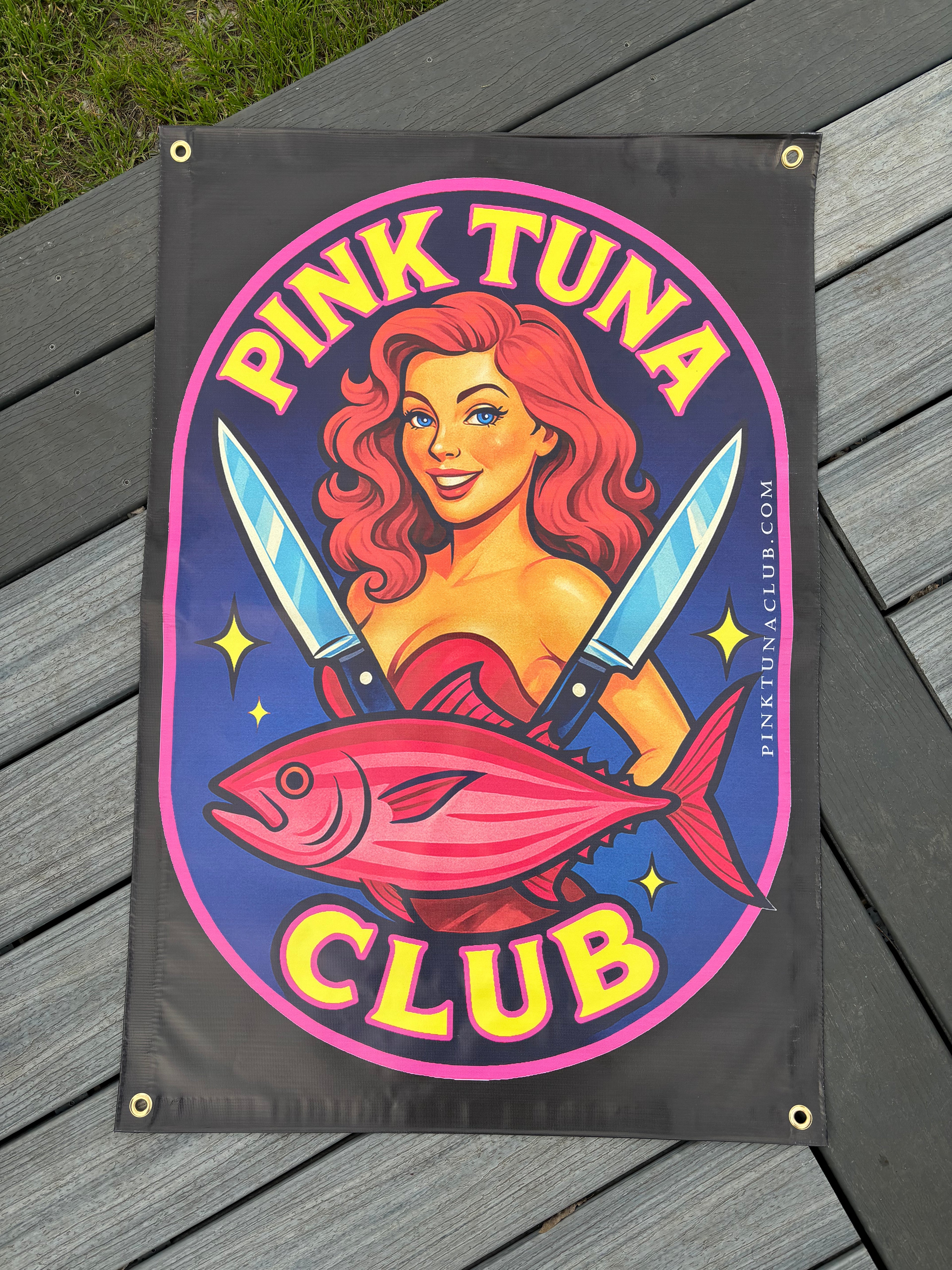 Vinyl Banner Pink Tuna Club